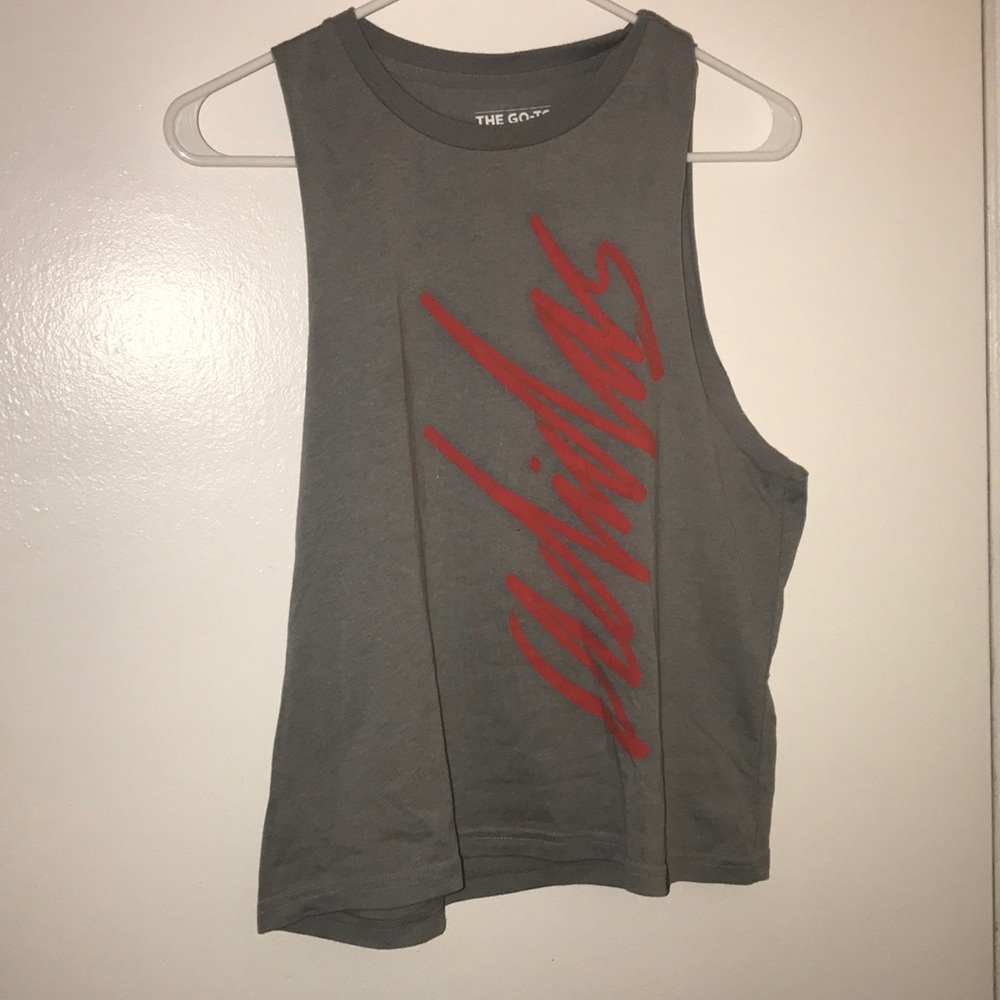 Adidas crop muscle tank